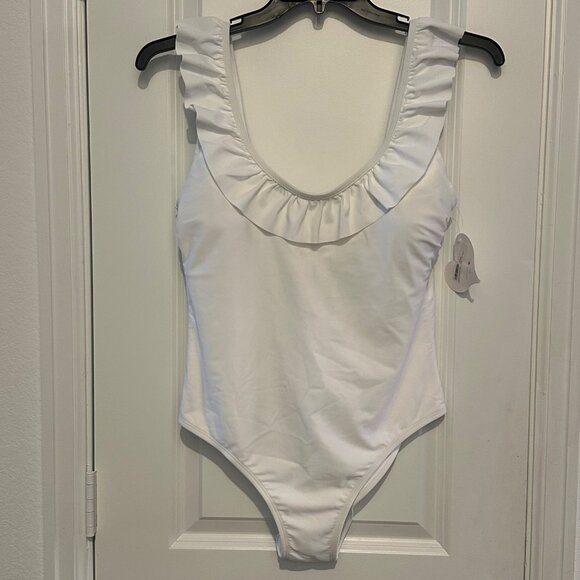 Lolli Swim Sugar Coast White One-Piece Swimsuit Large - Picture 1 of 8